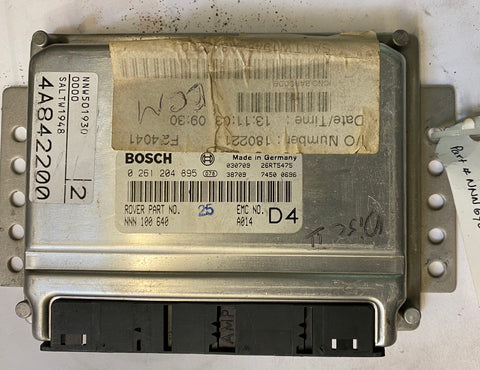 USED LAND ROVER ENGINE CONTROL UNIT PART #NNN 100 640. FITS RANGE ROVER DISCOVERY 1999-2000