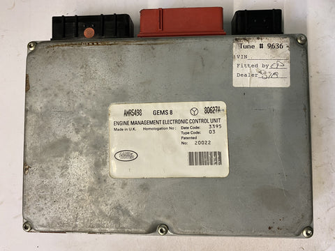 USED RANGE ROVER ENGINE MANAGEMENT ELECTRONIC CONTROL MODULE PART #AMR5498. FITS RANGE ROVER 1995-1996