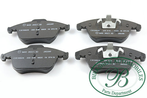 Jaguar Front Brake Pads part #C2C39929. Fits Jaguar 06-08 S-type, 06-09 VDP, 09-10/013-15 XF, 06-09 XJ8, 07-09 XK