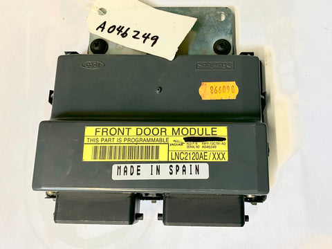 USED FRONT DOOR MODULE FOR JAGUAR PART #LNC2120AE. FITS JAGUAR XJ8,XJR 1998-2002, JAGUAR XK8,XKR 1998-2002.